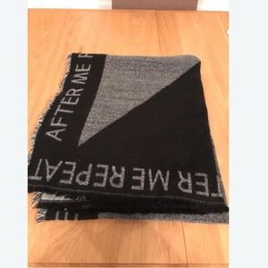 New Zara Scarf Shawl Black& Grey Maxi Blanket